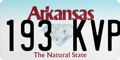 AR license plate 193KVP