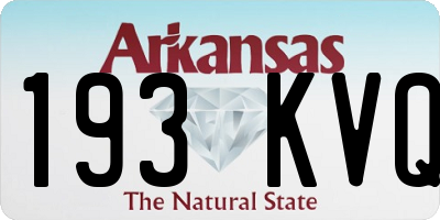 AR license plate 193KVQ
