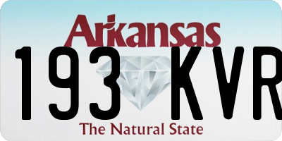 AR license plate 193KVR