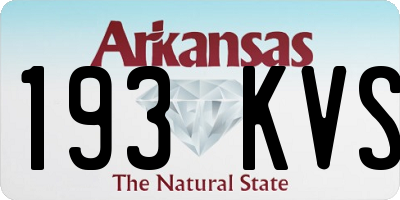 AR license plate 193KVS