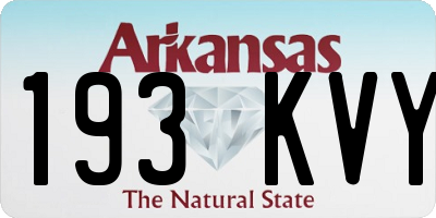 AR license plate 193KVY