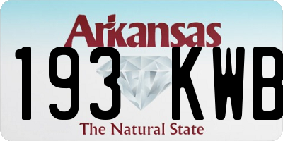 AR license plate 193KWB