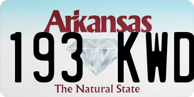 AR license plate 193KWD