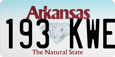 AR license plate 193KWE
