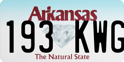 AR license plate 193KWG