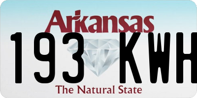 AR license plate 193KWH