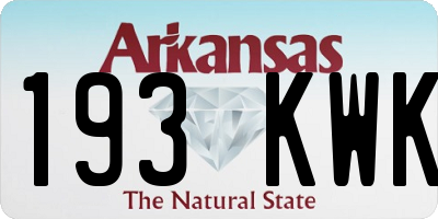 AR license plate 193KWK