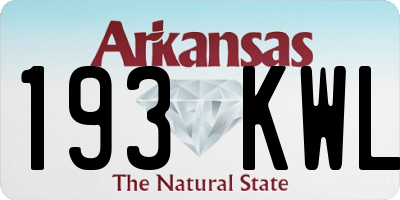AR license plate 193KWL