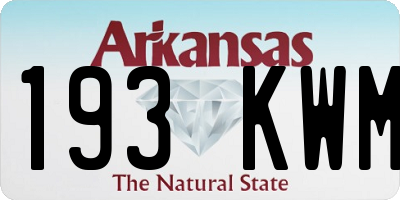 AR license plate 193KWM