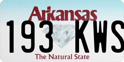 AR license plate 193KWS