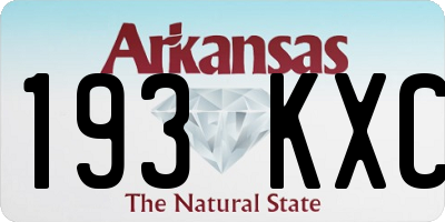 AR license plate 193KXC