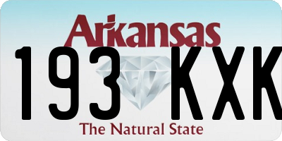 AR license plate 193KXK