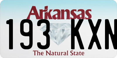 AR license plate 193KXN