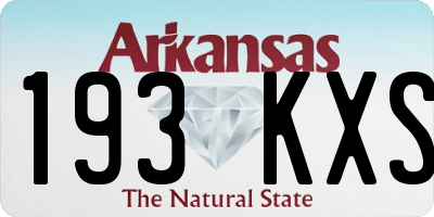 AR license plate 193KXS