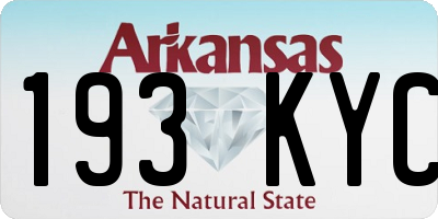 AR license plate 193KYC