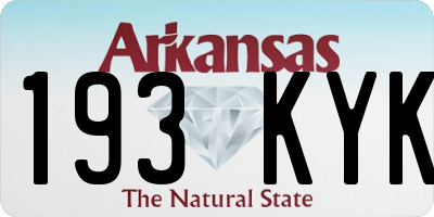 AR license plate 193KYK
