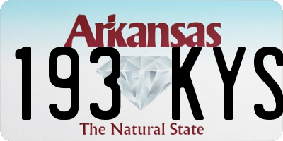 AR license plate 193KYS