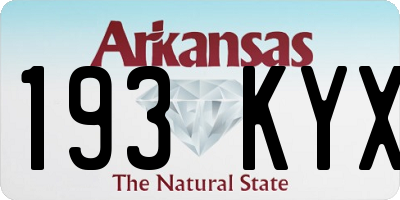AR license plate 193KYX