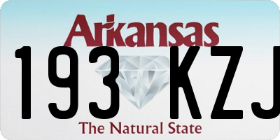 AR license plate 193KZJ
