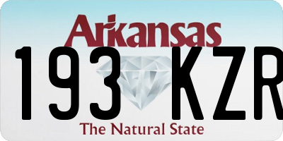 AR license plate 193KZR
