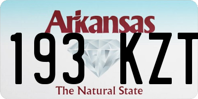 AR license plate 193KZT