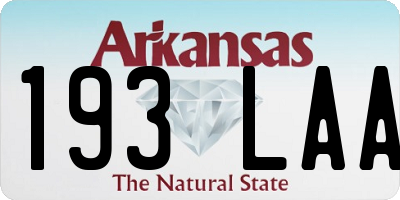 AR license plate 193LAA