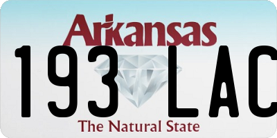 AR license plate 193LAC