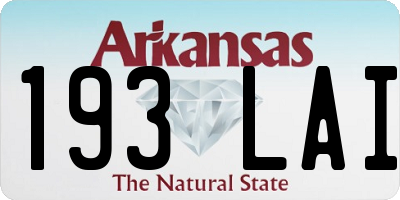AR license plate 193LAI