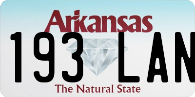 AR license plate 193LAN