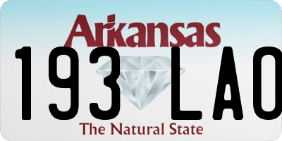 AR license plate 193LAO