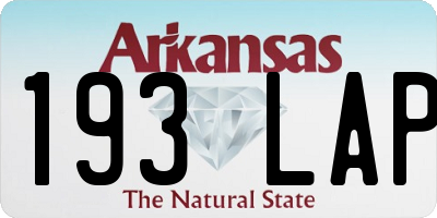 AR license plate 193LAP