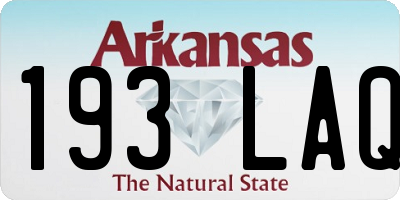 AR license plate 193LAQ