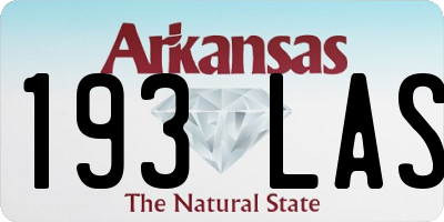 AR license plate 193LAS