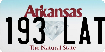 AR license plate 193LAT