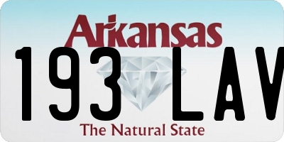 AR license plate 193LAV