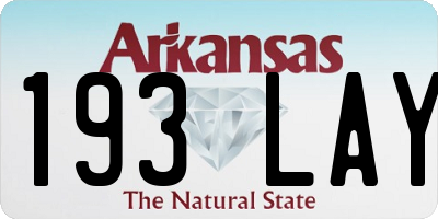 AR license plate 193LAY