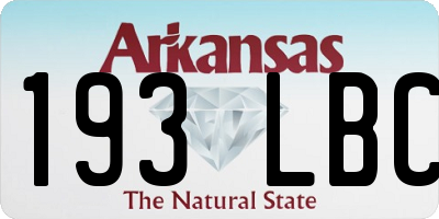 AR license plate 193LBC