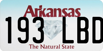 AR license plate 193LBD