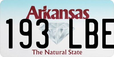 AR license plate 193LBE