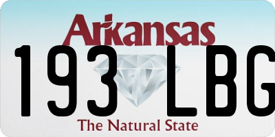 AR license plate 193LBG
