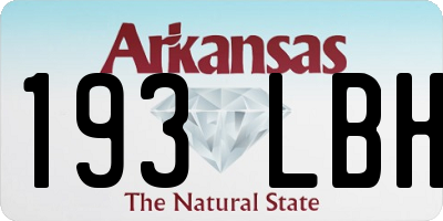 AR license plate 193LBH