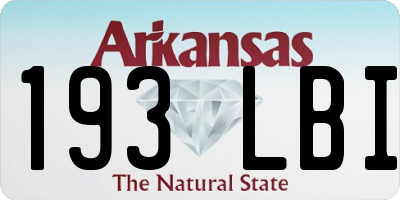 AR license plate 193LBI