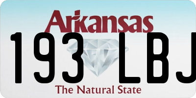 AR license plate 193LBJ