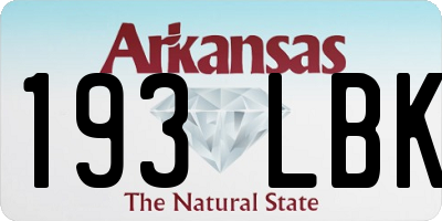 AR license plate 193LBK
