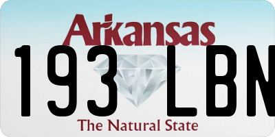 AR license plate 193LBN