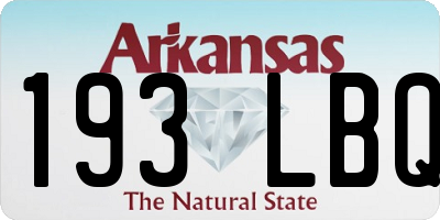 AR license plate 193LBQ