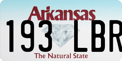 AR license plate 193LBR