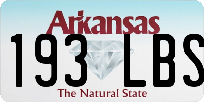 AR license plate 193LBS