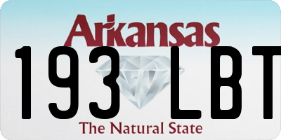 AR license plate 193LBT