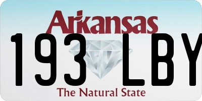 AR license plate 193LBY